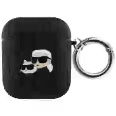 Чохол для навушників Karl Lagerfeld Monogram Karl & Choupette Head для AirPods 2 | 1 Black (KLA2PGKCPK)