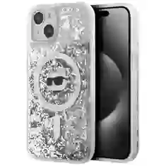 Чехол Karl Lagerfeld Liquid Glitter Choupette Head для iPhone 15 Plus | 14 Plus Transparent with MagSafe (KLHMP15MLGCHSGH)