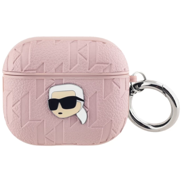 Чохол для навушників Karl Lagerfeld Monogram Karl Head для AirPods 3 Pink (KLA3PGKIPP)