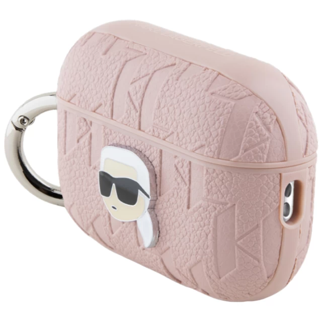 Чохол для навушників Karl Lagerfeld Monogram Karl Head для AirPods Pro 2 Pink (KLAP2PGKIPP)