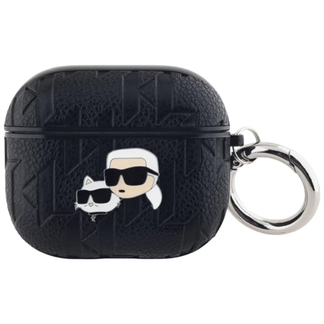 Чехол для наушников Karl Lagerfeld Monogram Karl & Choupette Head для AirPods 3 Black (KLA3PGKCPK)