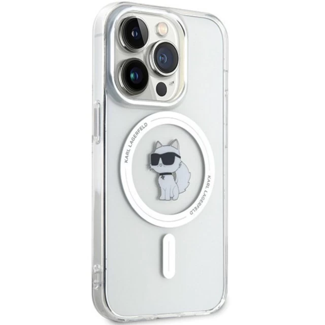 Чехол Karl Lagerfeld IML Choupette для iPhone 13 Pro Max Transparent with MagSafe (KLHMP13XHFCCNOT)