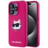 Чохол Karl Lagerfeld Silicone Choupette Head для iPhone 15 Pro Fuschia with MagSafe (KLHMP15LSCHPPLF)