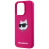 Чехол Karl Lagerfeld Silicone Choupette Head для iPhone 15 Pro Fuschia with MagSafe (KLHMP15LSCHPPLF)