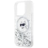 Чехол Karl Lagerfeld Liquid Glitter Choupette Head для iPhone 15 Pro Transparent with MagSafe (KLHMP15LLGCHSGH)