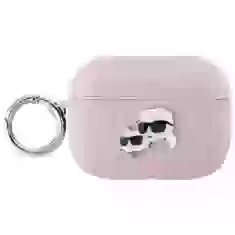 Чохол для навушників Karl Lagerfeld Monogram Karl & Choupette Head для AirPods Pro 2 Pink (KLAP2PGKCPP)