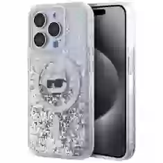 Чохол Karl Lagerfeld Liquid Glitter Choupette Head для iPhone 15 Pro Max Transparent with MagSafe (KLHMP15XLGCHSGH)