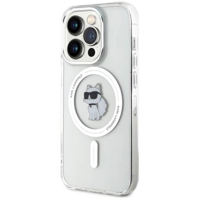 Чехол Karl Lagerfeld IML Choupette для iPhone 13 | 13 Pro Transparent with MagSafe (KLHMP13LHFCCNOT)