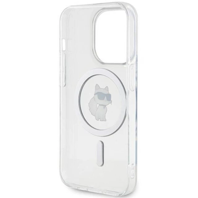 Чехол Karl Lagerfeld IML Choupette для iPhone 13 | 13 Pro Transparent with MagSafe (KLHMP13LHFCCNOT)