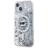 Чохол Karl Lagerfeld Liquid Glitter Choupette Head для iPhone 13 Transparent with MagSafe (KLHMP13MLGCHSGH)