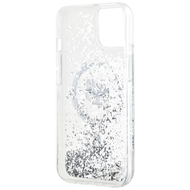 Чохол Karl Lagerfeld Liquid Glitter Choupette Head для iPhone 13 Transparent with MagSafe (KLHMP13MLGCHSGH)