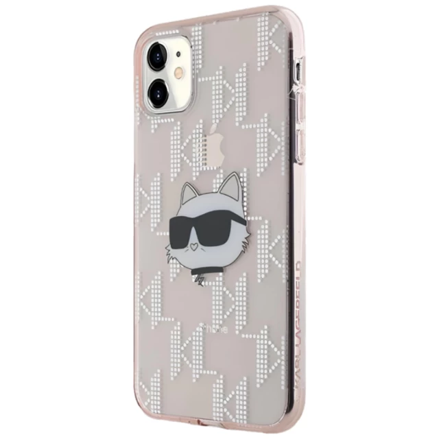 Чехол Karl Lagerfeld IML Choupette Head & Monogram для iPhone 11 | XR Pink (KLHCN61HKLPCHP)