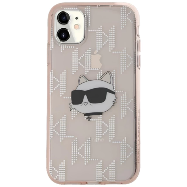 Чехол Karl Lagerfeld IML Choupette Head & Monogram для iPhone 11 | XR Pink (KLHCN61HKLPCHP)