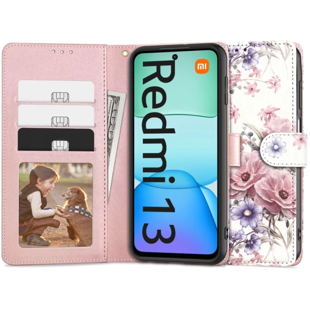 Чохол-книжка Tech-Protect Wallet для Xiaomi Redmi 13 Blossom Flower (5906302310432)