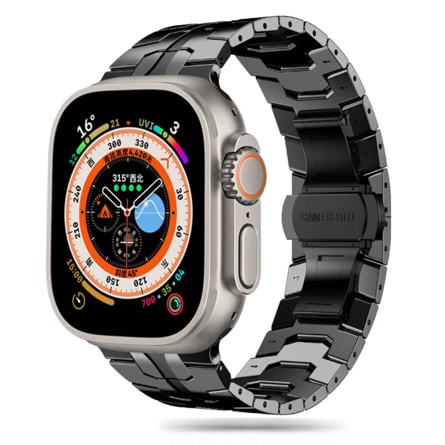 Ремінець Upex Stainless Line для Apple Watch 49 | 45 | 44 | 42 mm Black (5906203699575)