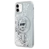 Чехол Karl Lagerfeld Liquid Glitter Choupette Head для iPhone 11 Transparent with MagSafe (KLHMN61LGCHSGH)