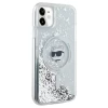 Чохол Karl Lagerfeld Liquid Glitter Choupette Head для iPhone 11 Transparent with MagSafe (KLHMN61LGCHSGH)