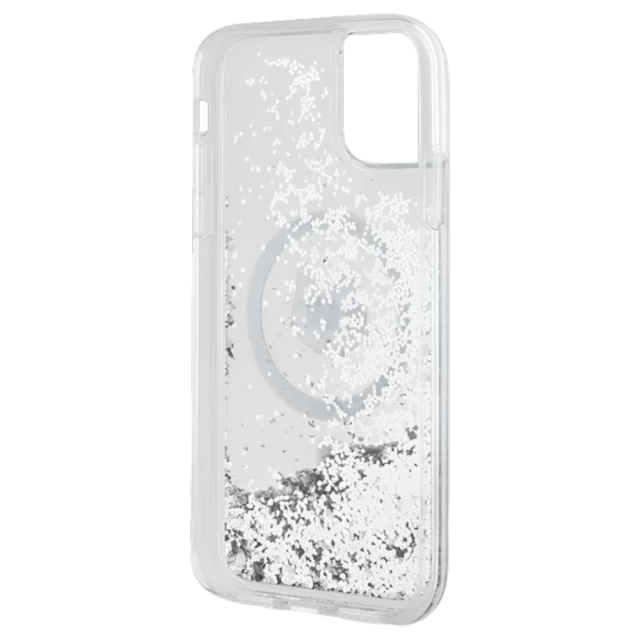 Чохол Karl Lagerfeld Liquid Glitter Choupette Head для iPhone 11 Transparent with MagSafe (KLHMN61LGCHSGH)