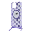 Чехол Karl Lagerfeld IML Crossbody Monogram Karl & Choupette Head для iPhone 15 | 14 | 13 Purple with MagSafe (KLHMP15SHCKCKLCU)