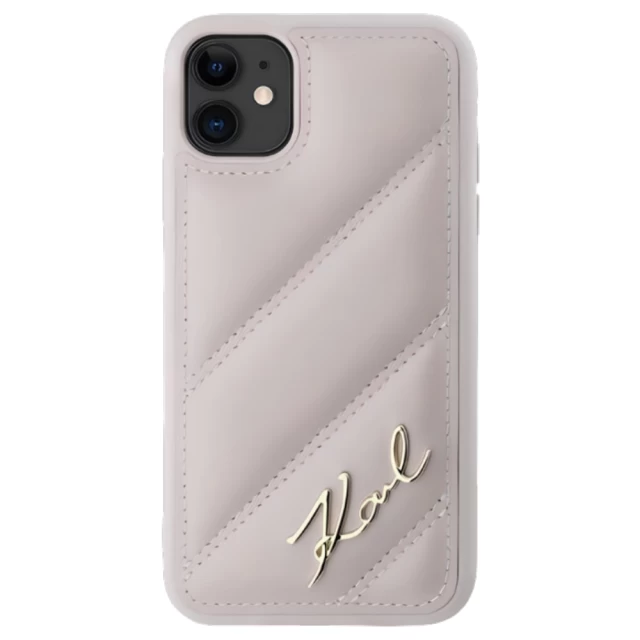 Чохол Karl Lagerfeld Diagonal Quilted Script для iPhone 11 | XR Pink (KLHCN61PQDSMGP)