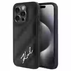 Чохол Karl Lagerfeld Diagonal Quilted Script для iPhone 13 Pro Black (KLHCP13LPQDSMGK)