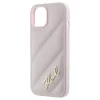 Чехол Karl Lagerfeld Diagonal Quilted Script для iPhone 14 Pink (KLHCP14SPQDSMGP)