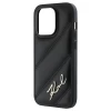 Чохол Karl Lagerfeld Diagonal Quilted Script для iPhone 14 Pro Black (KLHCP14LPQDSMGK)