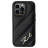 Чохол Karl Lagerfeld Diagonal Quilted Script для iPhone 13 Pro Max Black (KLHCP13XPQDSMGK)