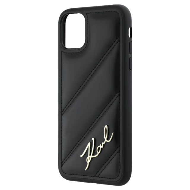 Чохол Karl Lagerfeld Diagonal Quilted Script для iPhone 11 | XR Black (KLHCN61PQDSMGK)