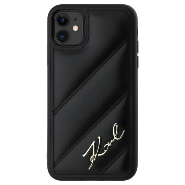 Чохол Karl Lagerfeld Diagonal Quilted Script для iPhone 11 | XR Black (KLHCN61PQDSMGK)