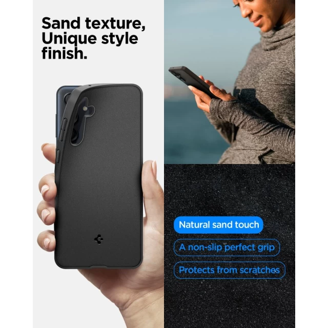 Чехол Spigen Essential SandBlast для Samsung Galaxy M55 (M556) Matte Black (ACS07541)