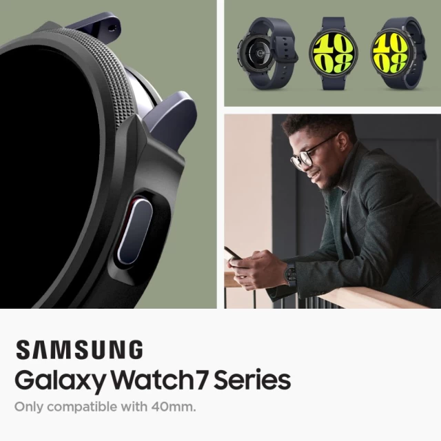 Чехол Spigen Liquid Air для Samsung Galaxy Watch 7 40 mm Matte Black (ACS07899)