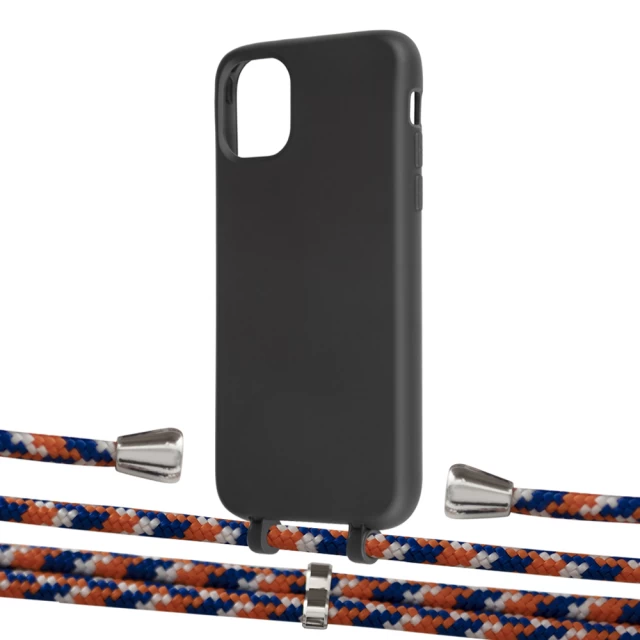 Чохол Upex Alter Eyelets for iPhone 11 Onyx with Aide Orange Azure and Casquette Silver (UP109672)