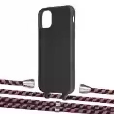 Чохол Upex Alter Eyelets for iPhone 11 Onyx with Aide Burgundy Camouflage and Casquette Silver (UP109673)