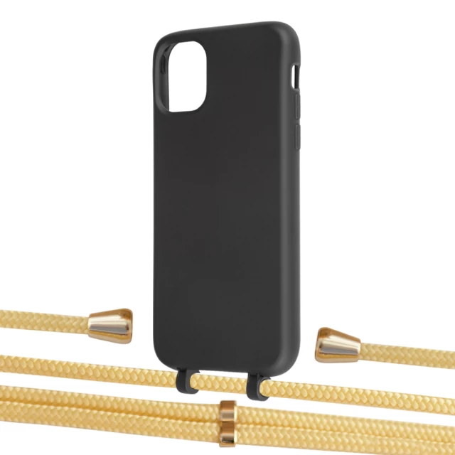 Чохол Upex Alter Eyelets for iPhone 11 Onyx with Aide Banana and Casquette Gold (UP109700)