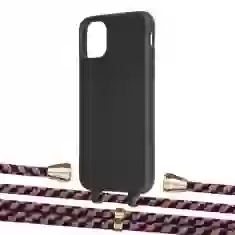 Чохол Upex Alter Eyelets for iPhone 11 Onyx with Aide Burgundy Camouflage and Casquette Gold (UP109708)
