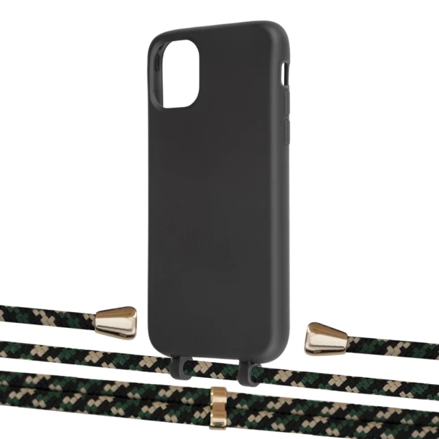 Чохол Upex Alter Eyelets for iPhone 11 Onyx with Aide Juniper Camouflage and Casquette Gold (UP109709)