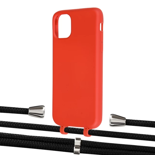 Чохол Upex Alter Eyelets for iPhone 11 Red with Aide Black and Casquette Silver (UP109788)