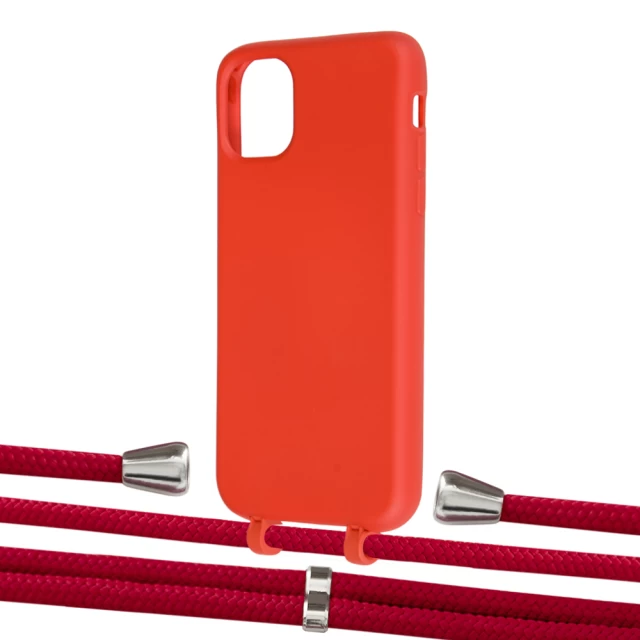 Чехол Upex Alter Eyelets for iPhone 11 Red with Aide Red and Casquette Silver (UP109789)