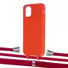 Чохол Upex Alter Eyelets for iPhone 11 Red with Aide Red and Casquette Silver (UP109789)