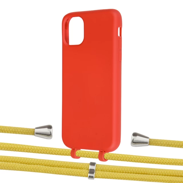 Чехол Upex Alter Eyelets for iPhone 11 Red with Aide Corn and Casquette Silver (UP109791)