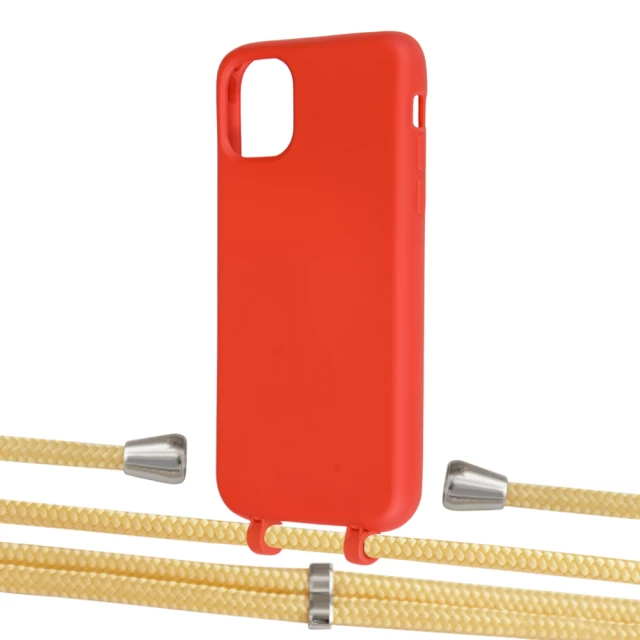 Чехол Upex Alter Eyelets for iPhone 11 Red with Aide Banana and Casquette Silver (UP109805)