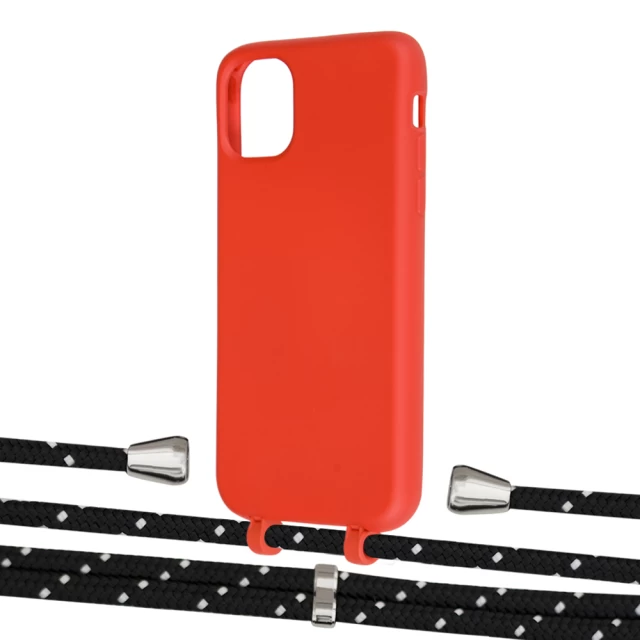 Чохол Upex Alter Eyelets for iPhone 11 Red with Aide Black Dots and Casquette Silver (UP109807)