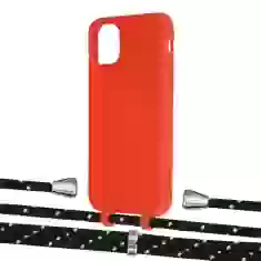 Чехол Upex Alter Eyelets for iPhone 11 Red with Aide Black Dots and Casquette Silver (UP109807)