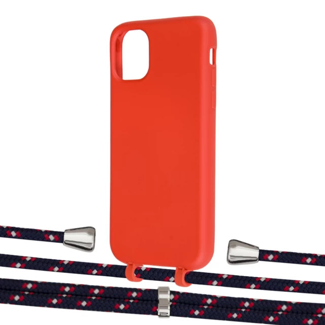 Чехол Upex Alter Eyelets for iPhone 11 Red with Aide Blue Marine and Casquette Silver (UP109809)