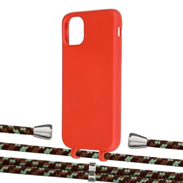 Чехол Upex Alter Eyelets for iPhone 11 Red with Aide Cinnamon Camouflage and Casquette Silver (UP109815)