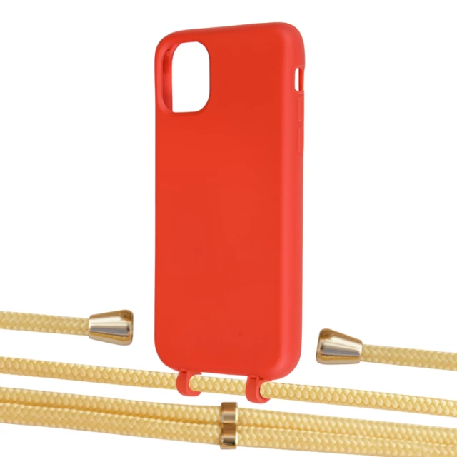 Чохол Upex Alter Eyelets for iPhone 11 Red with Aide Banana and Casquette Gold (UP109840)