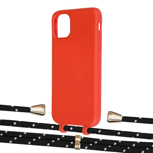 Чехол Upex Alter Eyelets for iPhone 11 Red with Aide Black Dots and Casquette Gold (UP109842)