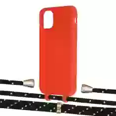 Чохол Upex Alter Eyelets for iPhone 11 Red with Aide Black Dots and Casquette Gold (UP109842)