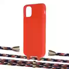 Чохол Upex Alter Eyelets for iPhone 11 Red with Aide Orange Azure and Casquette Gold (UP109847)
